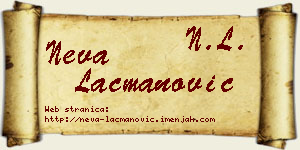 Neva Lacmanović vizit kartica